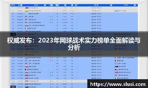 权威发布：2023年网球战术实力榜单全面解读与分析